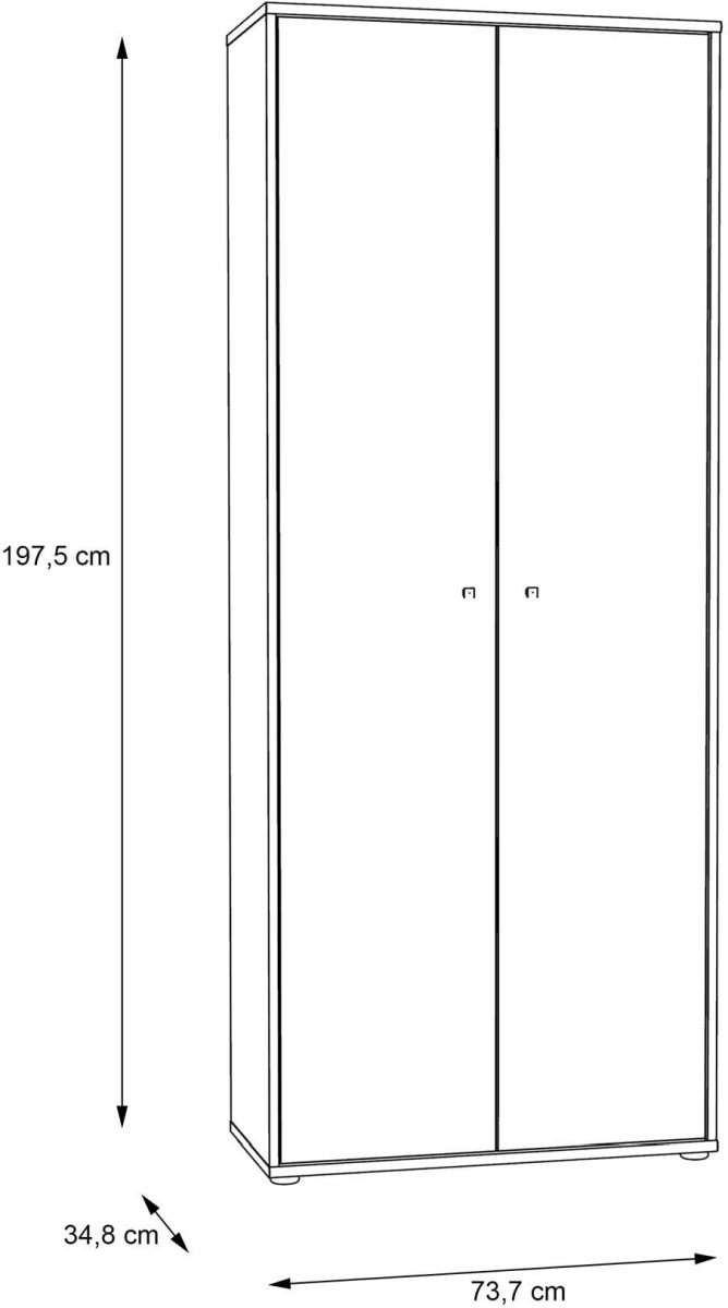 Forte Kommode Tempra 2 Artisan Eiche NB 73,7 x 197,5 cm