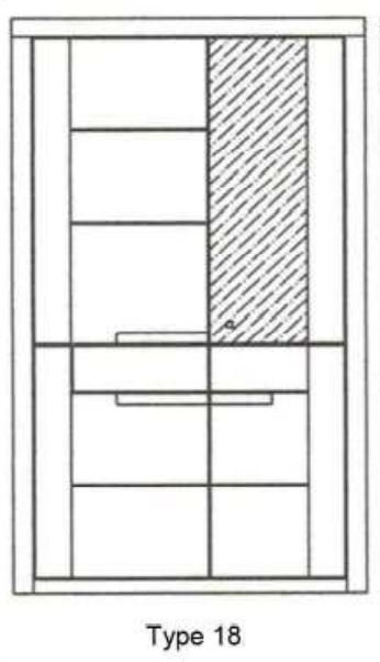  Multivitrine rechts Horaz eckige Lisene Wildeiche geölt 115 x 203 cm