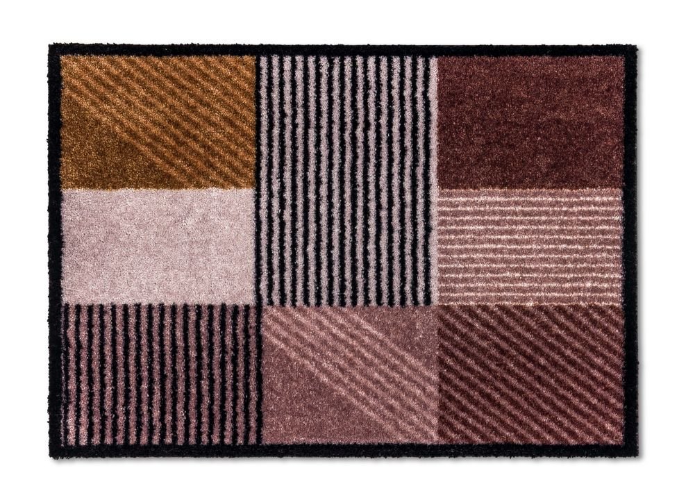 Schöner Wohnen Kollektion Fußmatte Geomix kastanie/rose, 67 x 100 cm, Manhattan 1689068006016