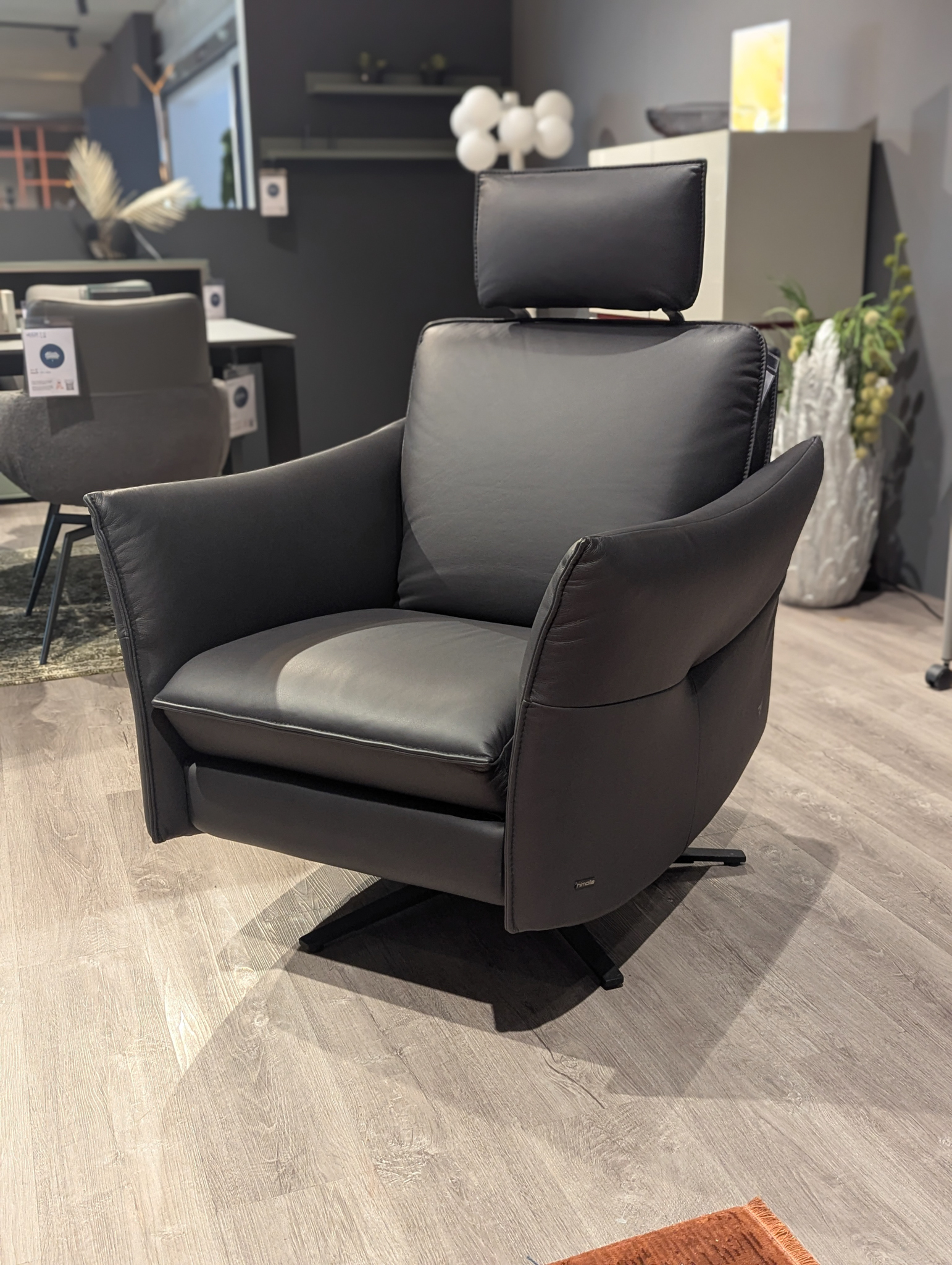 Himolla Relax-Sessel CUMUREX -  Leder SOFT-N alpin 22 - Kopfteil ausklappbar und im Neigungswinkel verstellbar