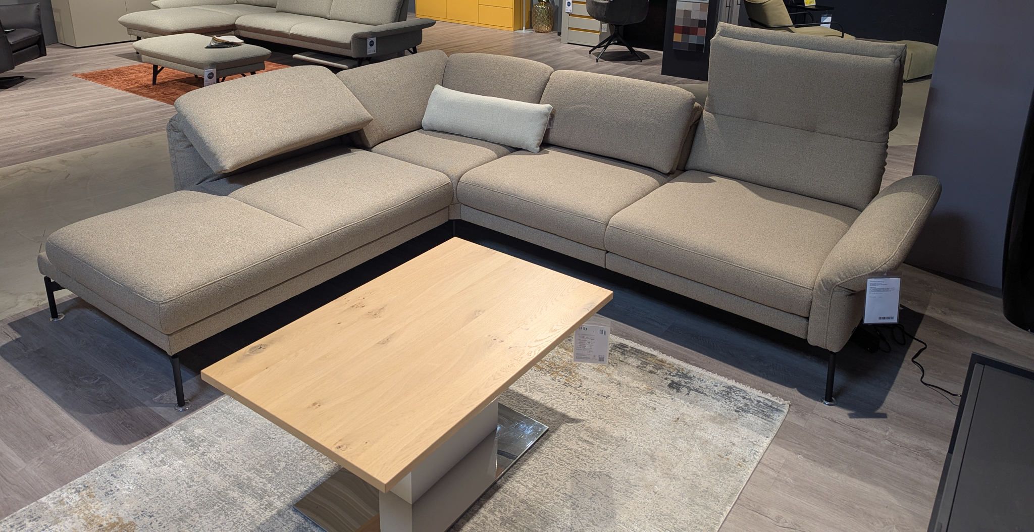 Himolla Ecksofa 1462 BRAVA -  Stoff 08 Nomi mocca