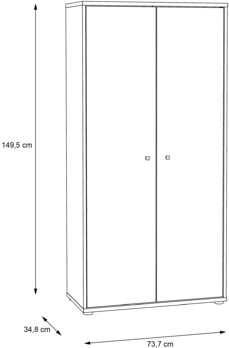 Forte Kommode Tempra 2 Artisan Eiche NB 73,7 x 149,5 cm