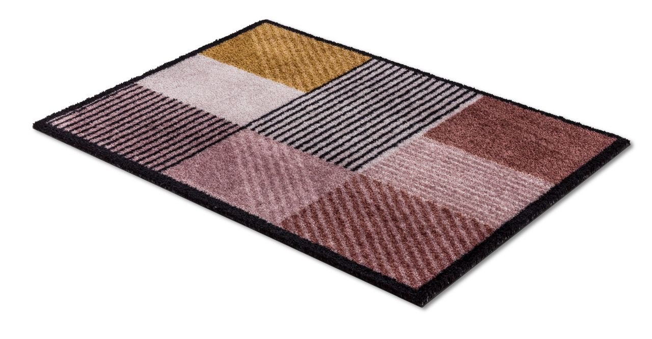 Schöner Wohnen Kollektion Fußmatte Geomix kastanie/rose, 67 x 100 cm, Manhattan 1689068006016