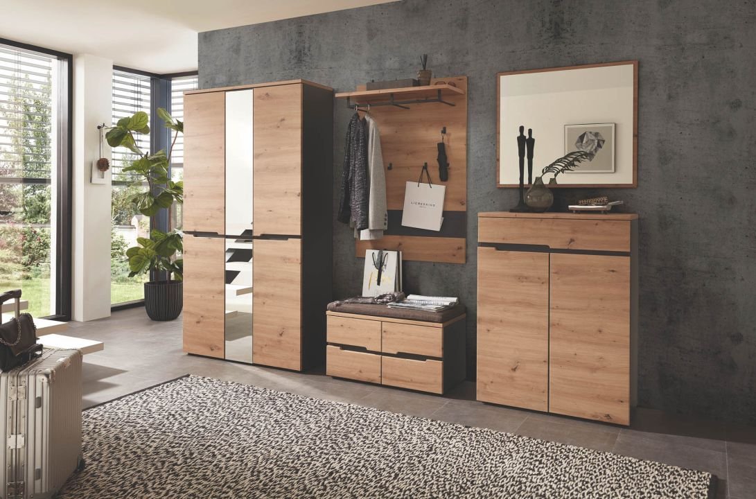Innostyle Garderobenkombination II Memphis Artisan Eiche 295 x 192 cm