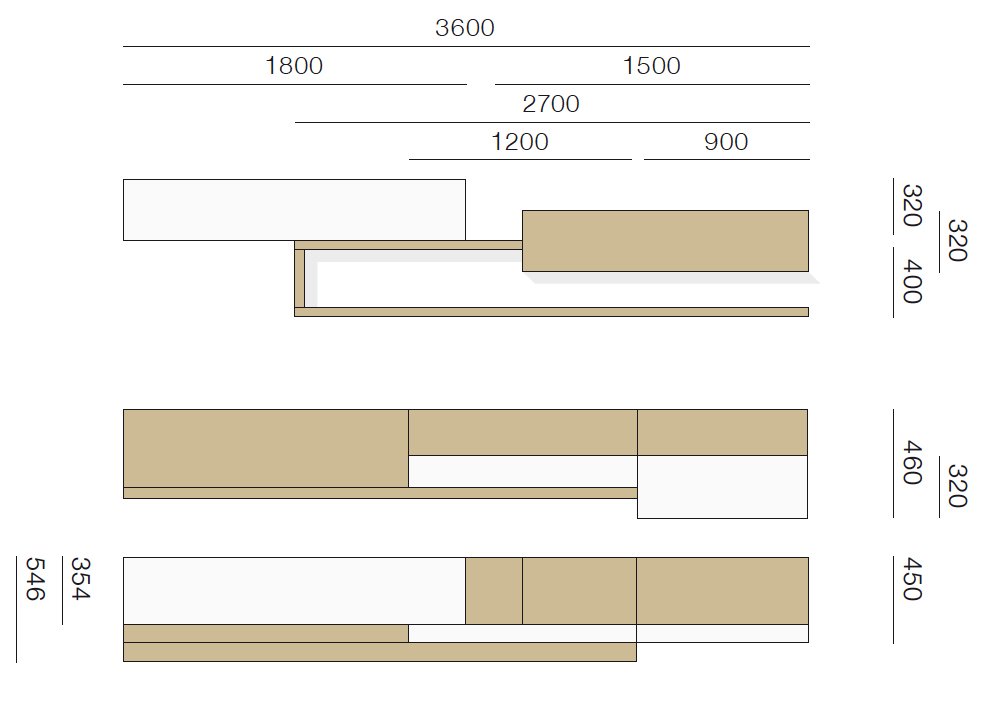San Giacomo Wohnwand L5C26 Lampo