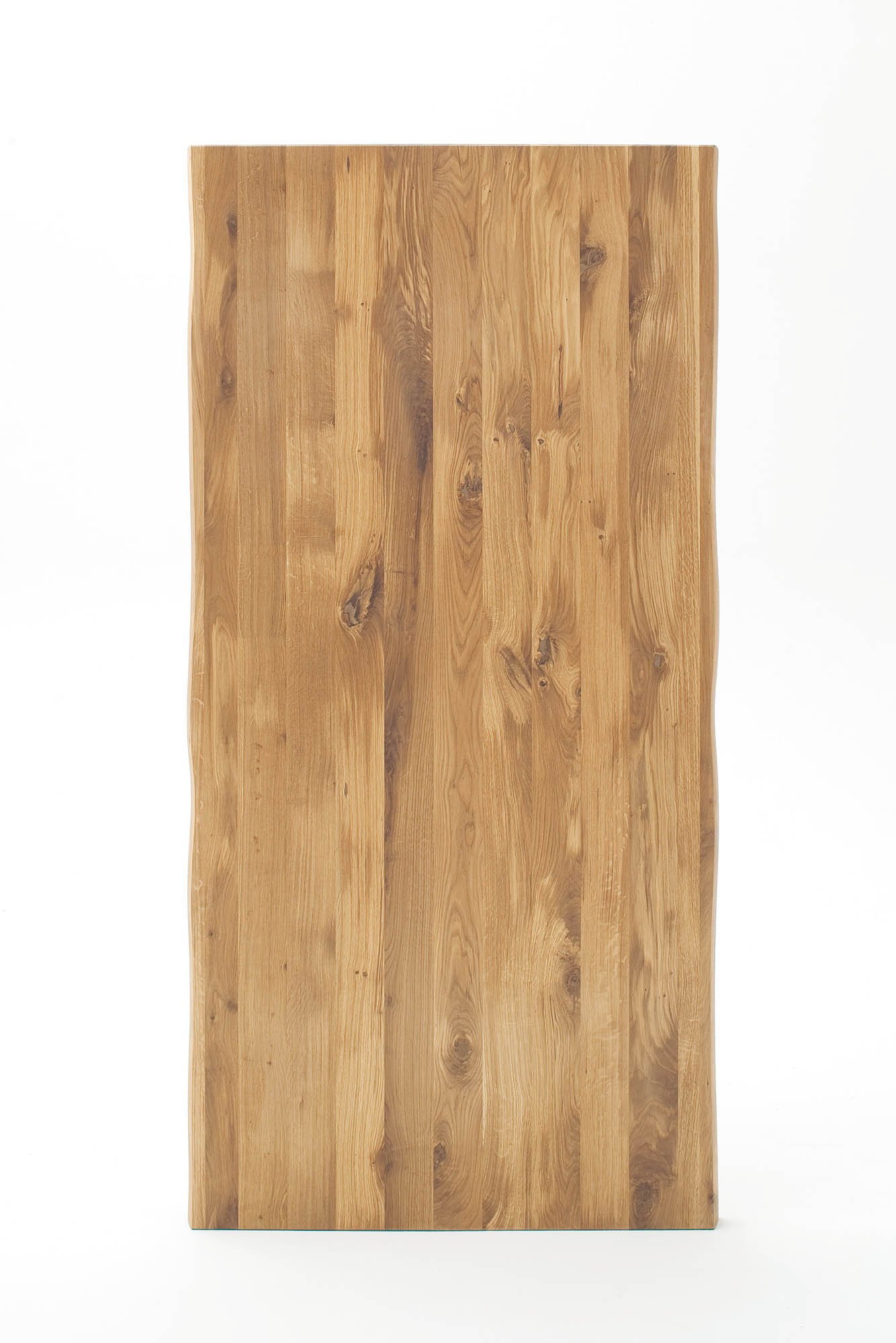 Elfo Möbel Esstisch Eiche geölt Durchg. Lamelle mit Baumkante , Gestell: U-Fuß Schwarz , 200 x 100 cm , Walton S1002520 + S3000TUS