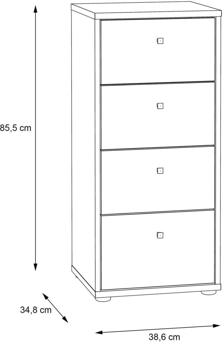Forte Kommode Tempra 2 Artisan Eiche NB 38,6 x 85,5 cm