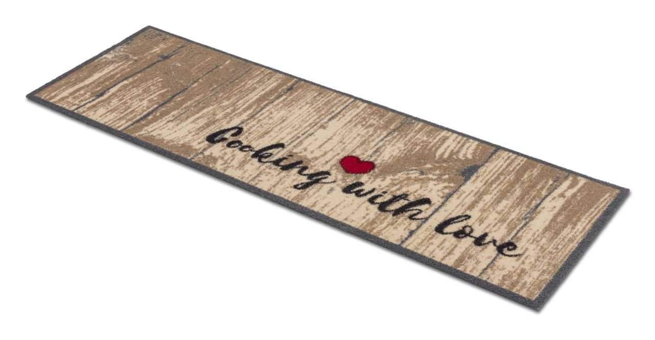 Astra Türmatte "Cooking with love" braun , 50 x 150 cm, Miabella 1669041732060