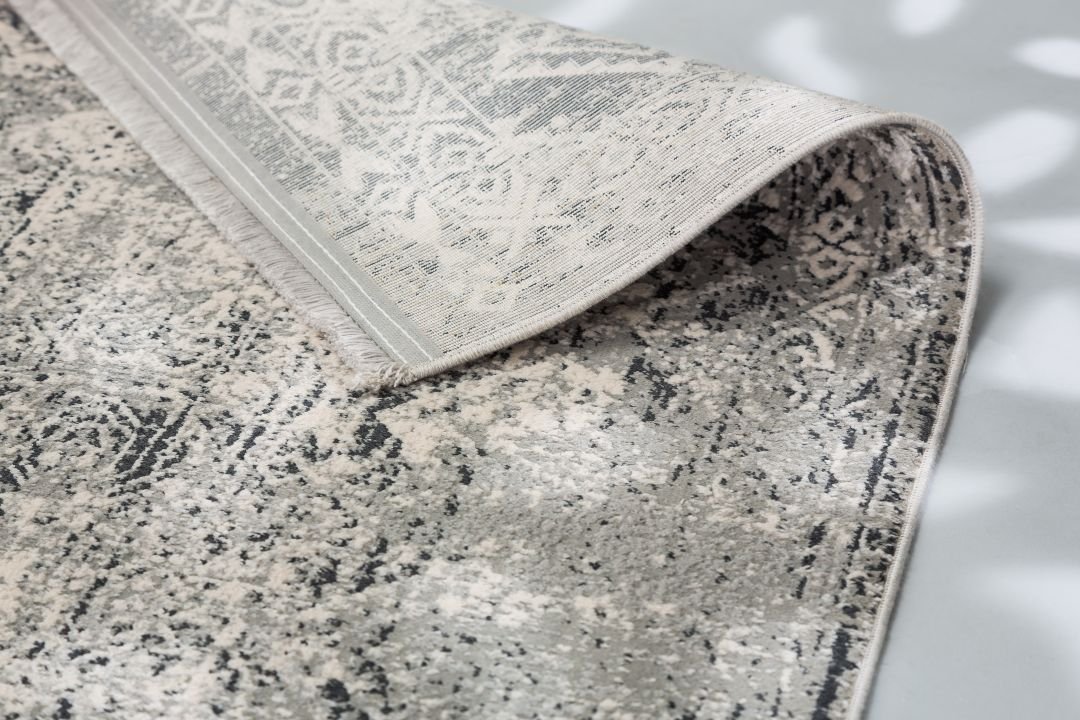 Astra Teppich Positano Bordüre grau/crem 160 x 230 cm