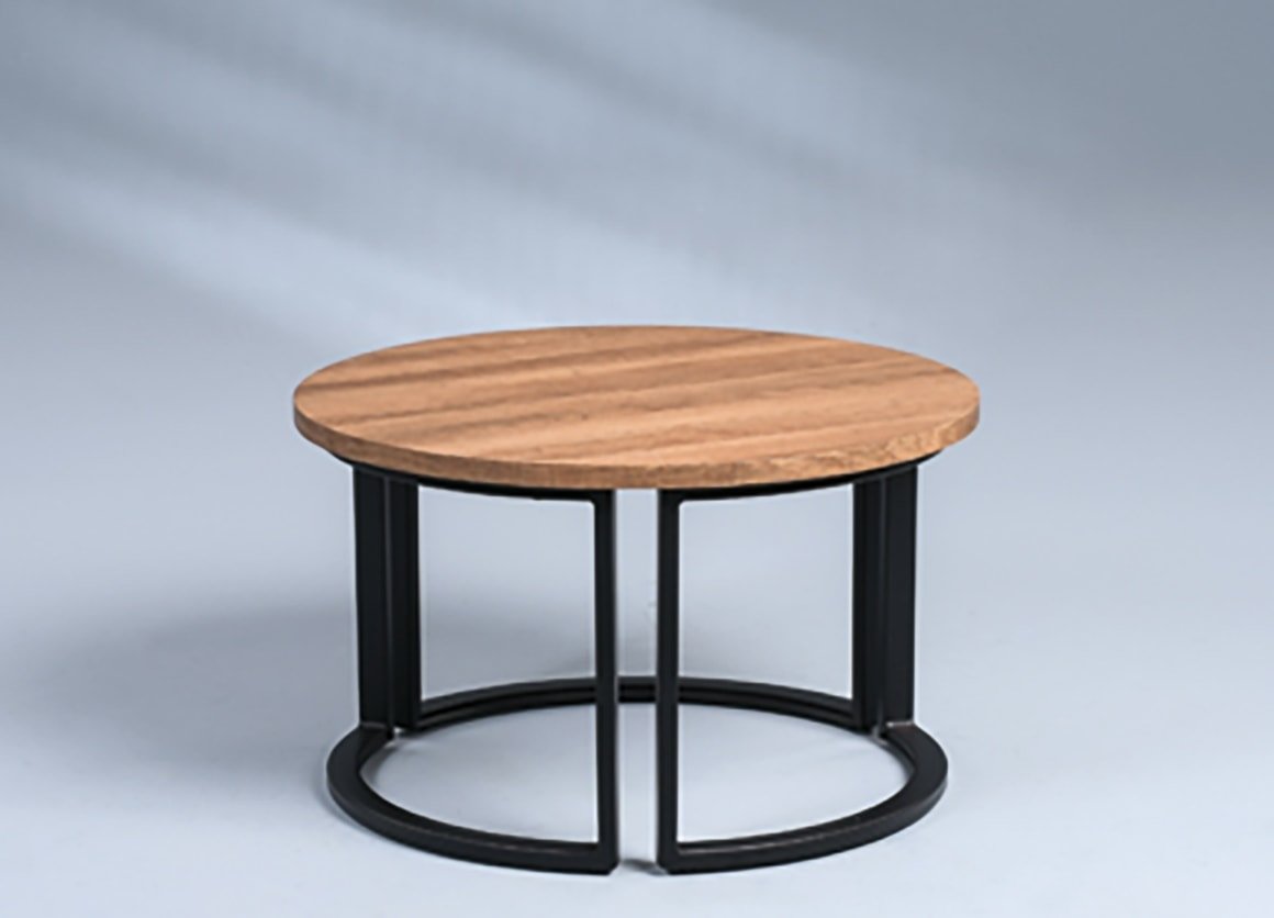 M2 Couchtisch Chicago 1 Eiche NB Ø 60 cm