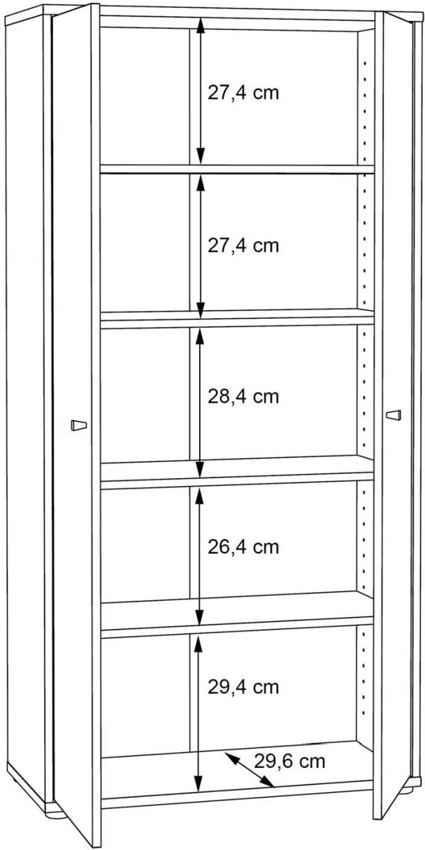Forte Kommode Tempra 2 Old Wood Vintage 73,7 x 149,5 cm