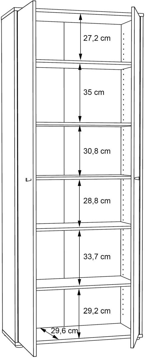 Forte Kommode Tempra 2 Sonoma Eiche NB 73,7 x 197,5 cm