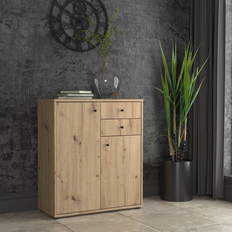 Forte Kommode Tempra 2 Artisan Eiche NB 73,7 x 85,5 cm