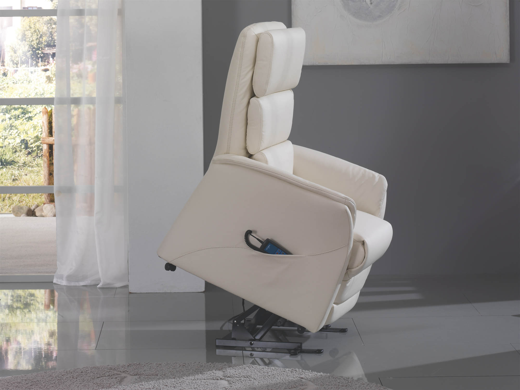 Himolla Fernsehsessel CUMULUS-VARIO PERFECT - Stoff 14 Aquaclean 02 Smoke