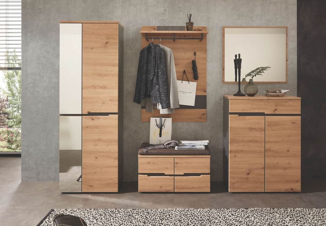 Innostyle Garderobenkombination I Memphis Artisan Eiche 255 x 197 cm