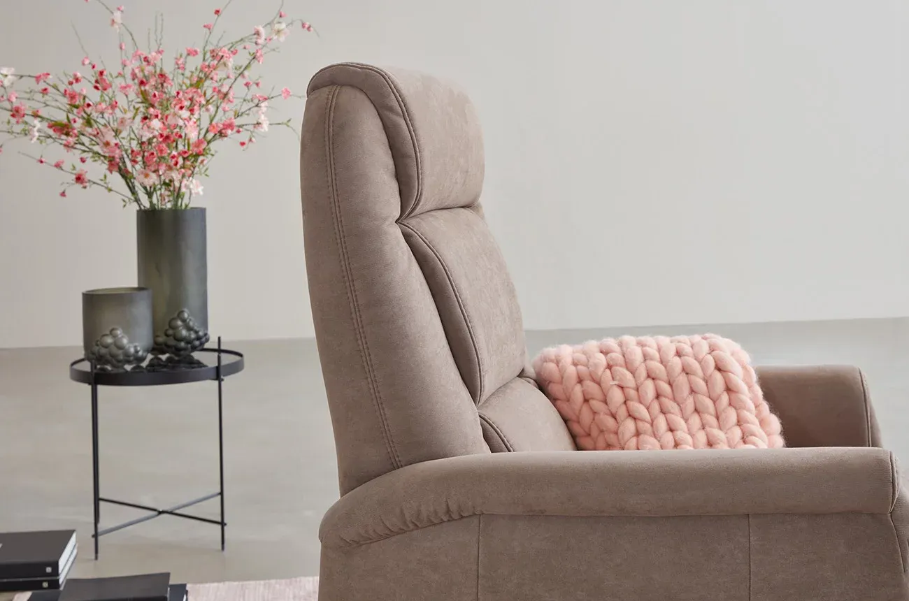 Himolla Fernsehsessel CUMULUS QUARTETT - Stoff 10 Kosmos kakao