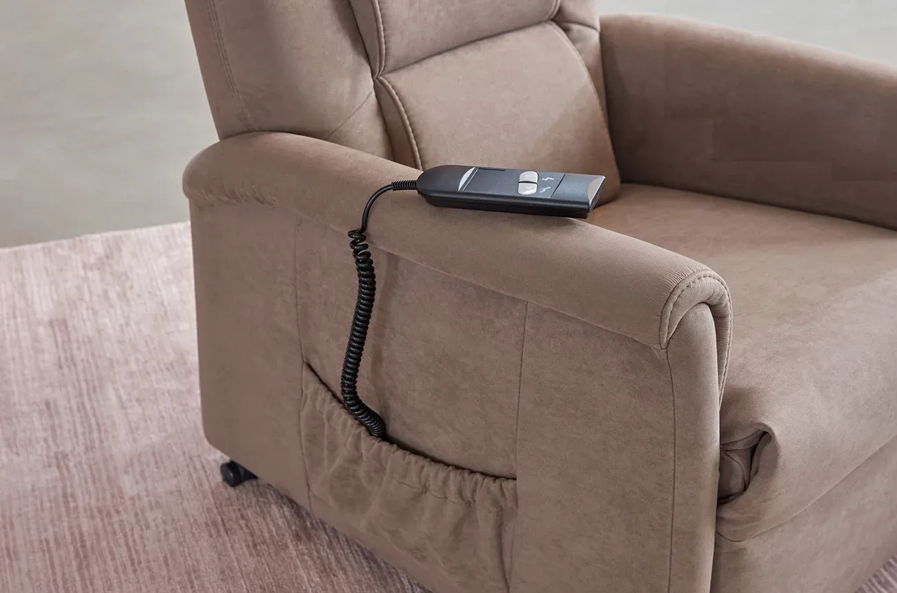 Himolla Fernsehsessel CUMULUS QUARTETT - Stoff 10 Kosmos kakao