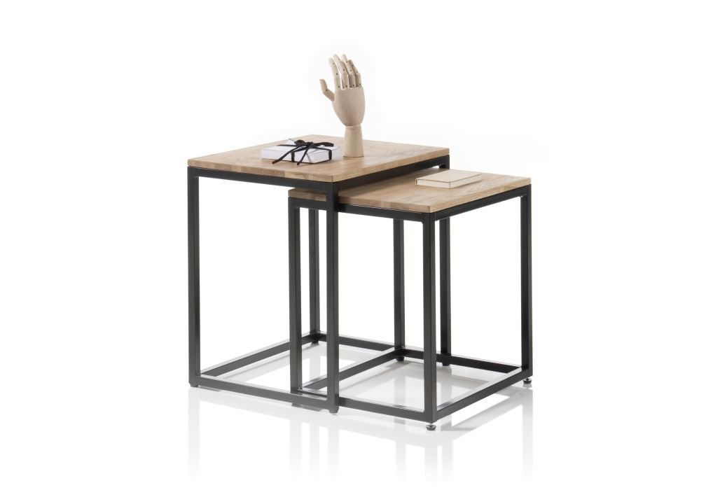 MCA furniture Couchtisch 2er Set Sakura asteiche Massiv