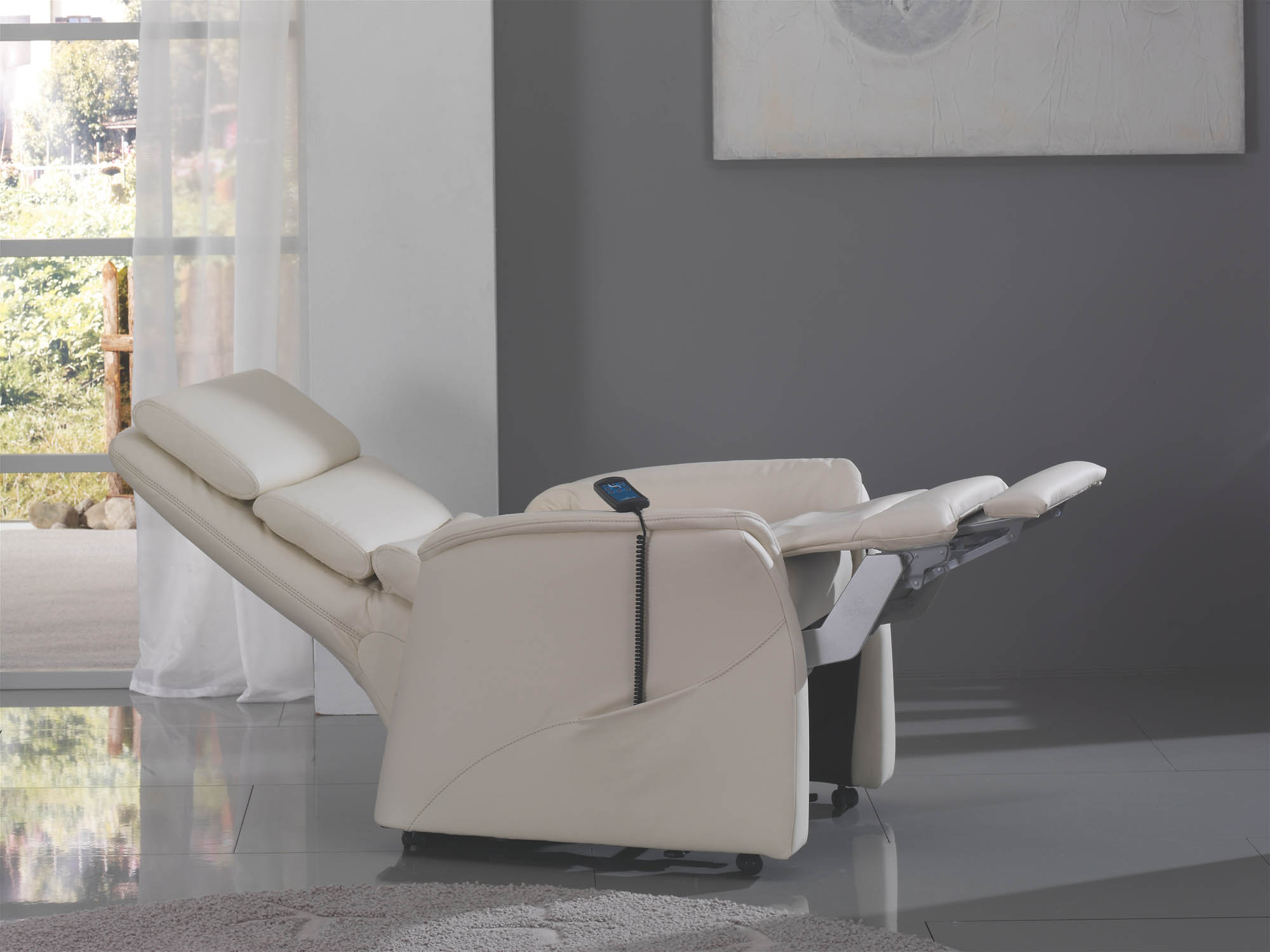 Himolla Fernsehsessel CUMULUS-VARIO PERFECT - Stoff 14 Aquaclean 02 Smoke