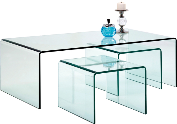 Couchtisch transparent - KARE Clear Club (3/Set)