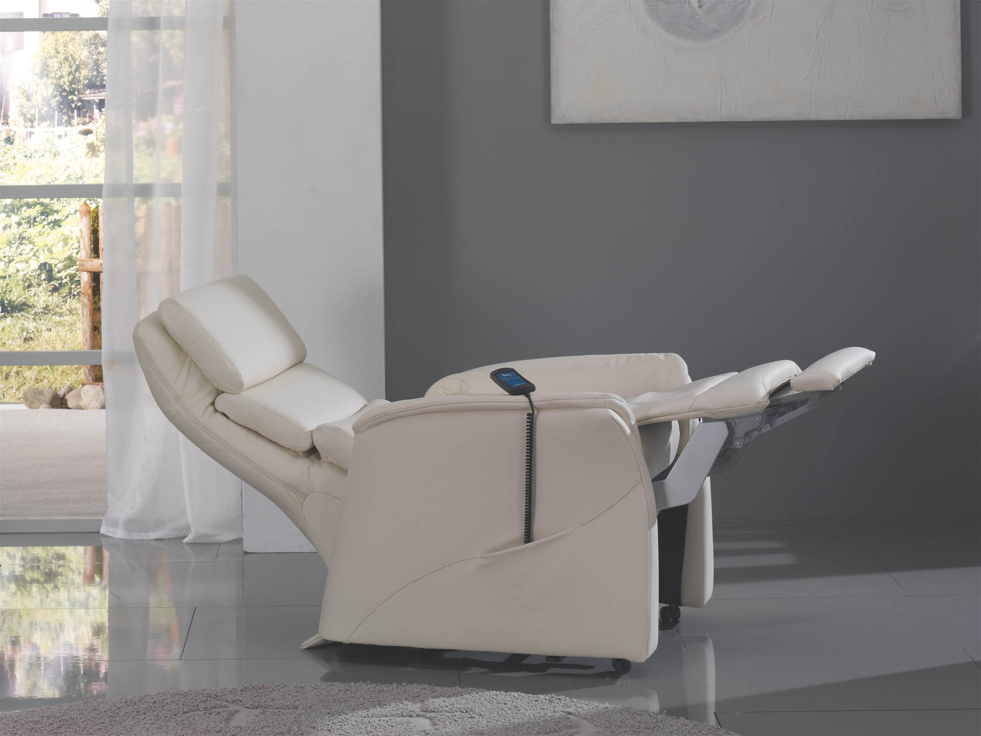 Himolla Fernsehsessel CUMULUS-VARIO PERFECT - Stoff 14 Aquaclean 02 Smoke