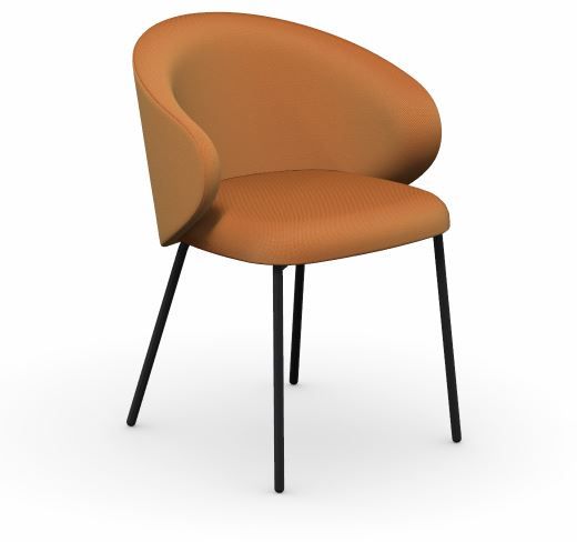 Calligaris Schalenstuhl Tuka Stoff Cros safran