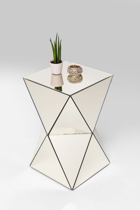 KARE Beistelltisch Luxury Triangle Champagne Champagner 53,50cm