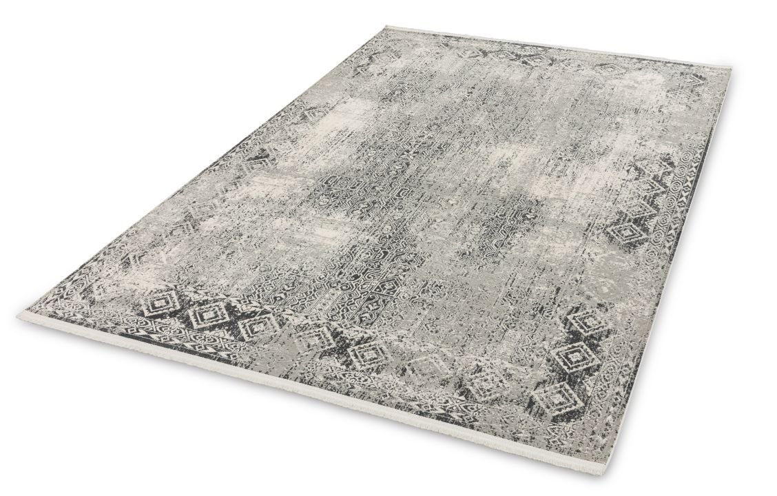 Astra Teppich Positano Bordüre grau/crem 160 x 230 cm