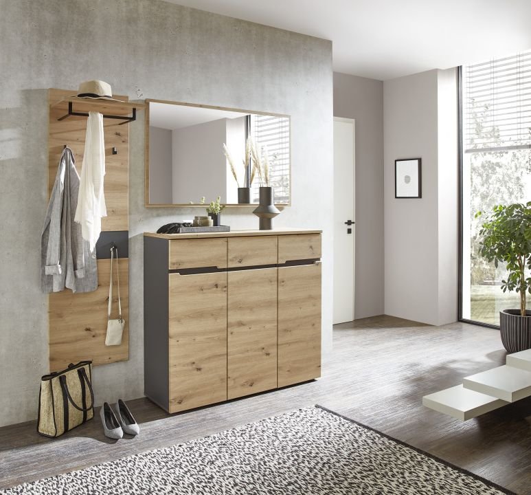 Innostyle Garderobenkombination III Memphis Artisan Eiche 181 x 190 cm