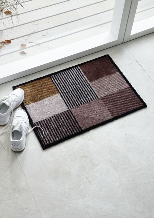 Schöner Wohnen Kollektion Fußmatte Geomix kastanie/rose, 67 x 100 cm, Manhattan 1689068006016