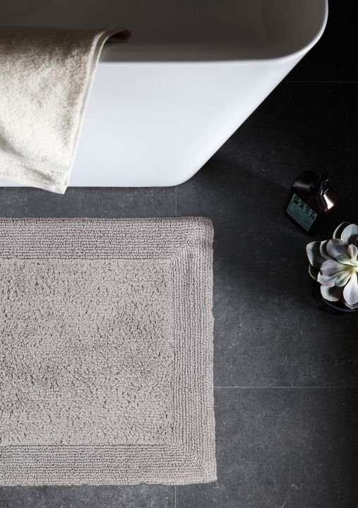 Schöner Wohnen Kollektion Badteppich Bordüre Hellgrau , 60 x 90 cm, 1940055192042/18880