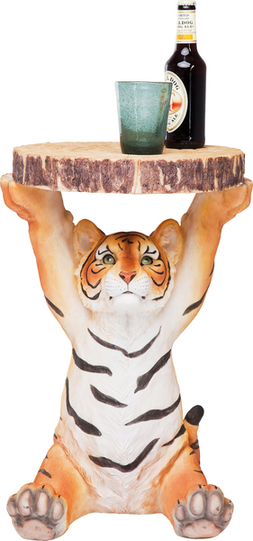 Beistelltisch orange - Ø 35 cm - KARE Animal Tiger
