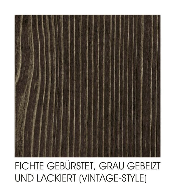 bullfrog Tischset Nico, Fichte gebürstet, grau gebeizt & lackiert,  5710-T46-51