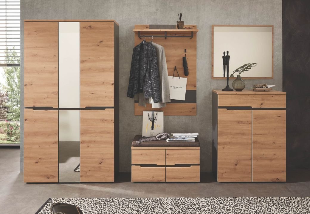 Innostyle Garderobenkombination II Memphis Artisan Eiche 295 x 192 cm