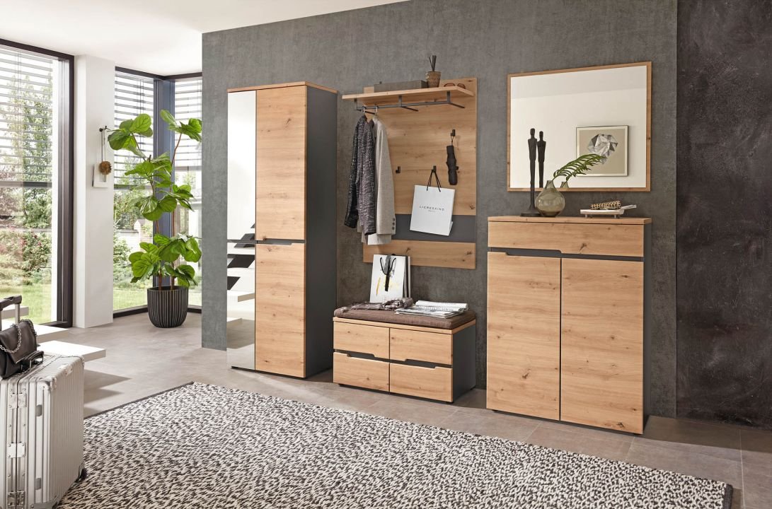 Innostyle Garderobenkombination I Memphis Artisan Eiche 255 x 197 cm
